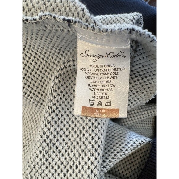 Sovereign Code Men's Blue/White Long Sleeve Hoodie Size Large - Picture 5 of 5